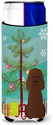 Caroline's Treasures BB4188MUK Merry Christmas Ağacı İrlandalı Su Spaniel İnce kutular için Ultra Hugger, Soğutucu