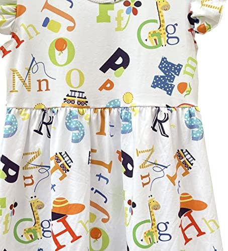 Sevimli Paskalya Bebek Kız Elbise, 1-7 Yıl Kızlar için Fit, ekip Boyun Yaka, Diz Boyu