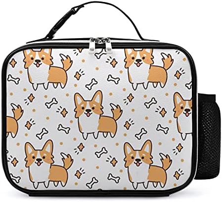 Sevimli Desen Köpek Cins Galce Corgi Kullanımlık yemek taşıma çantası Yalıtımlı öğle yemeği kutu konteyner Ofis İşleri
