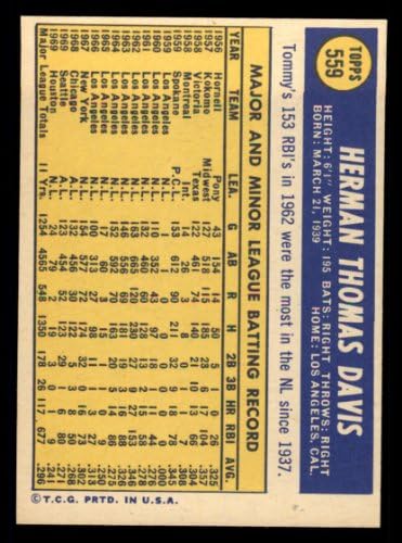 1970 Topps 559 Tommy Davis Houston Astros (Beyzbol Kartı) ESKİ / MT Astros