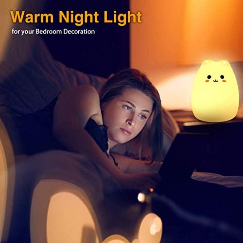 Çocuklar için MOKOQİ Gece Lambası, Yatak Odası için Gece Lambası, Glow up Renk Değiştiren Sevimli Lamba