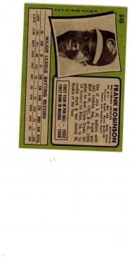 1971 Topps Beyzbol 640 Frank Robinson Ex + Çok Güzel Kartlı Beyzbol Kartları