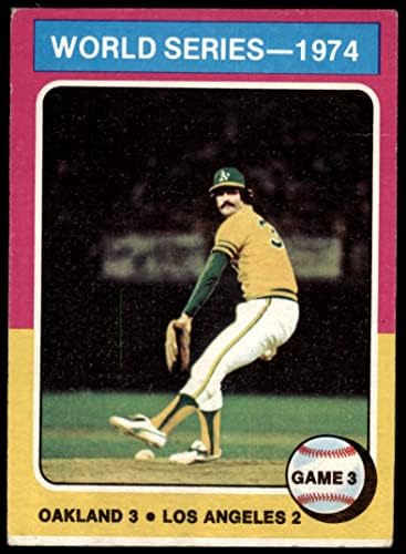 1975 Topps 463 1974 Dünya Serisi-Oyun 3 Rollie Fingers Oakland / Los Angeles Atletizm / Dodgers (Beyzbol Kartı)