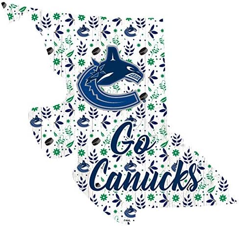 Fan Kreasyonları NHL Vancouver Canucks Unisex Vancouver Canucks Çiçek Durum İşareti, Takım Rengi, 12 inç