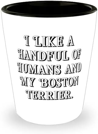 Uygunsuz Boston Terrier Köpeği Shot Glass, Evcil Hayvan Severler için, Arkadaşlardan Hediye, Boston Terrier Köpeği