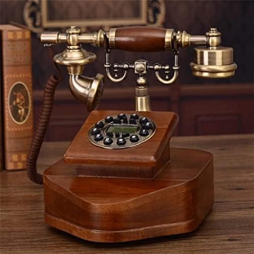 MXIAOXIA Antik Avrupa Retro Sabit Telefon Çağrı KIMLIĞI ıle Saat Zil Sesi Zamanlama Fonksiyonu Sabit Telefon Ev Ofis