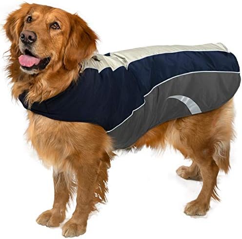 KingCamp Orta Büyük Köpekler için sıcak tutan kaban, Su Geçirmez ve Yansıtıcı Köpek Yelek Kış için, Giymek kolay