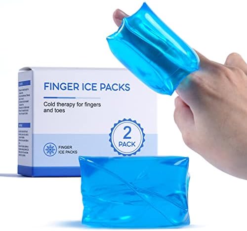 Parmaklar için 2 buz paketi, hızlı donma ve yeniden kullanılabilir başparmak ve ayak parmakları Yaralanmalar, artrit,