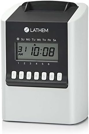 Lathem 700E Elektronik Zaman Saatinin Hesaplanması, Lathem E17 Zaman Kartları Gerektirir (Ayrı Satılır) (700E) Gri