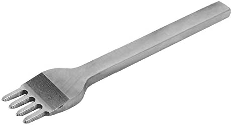 Aexit 5mm Aralığı Zımba Çelik 4 Prong Dikiş Keski Deri Delik Delme Delik Delme El Aleti