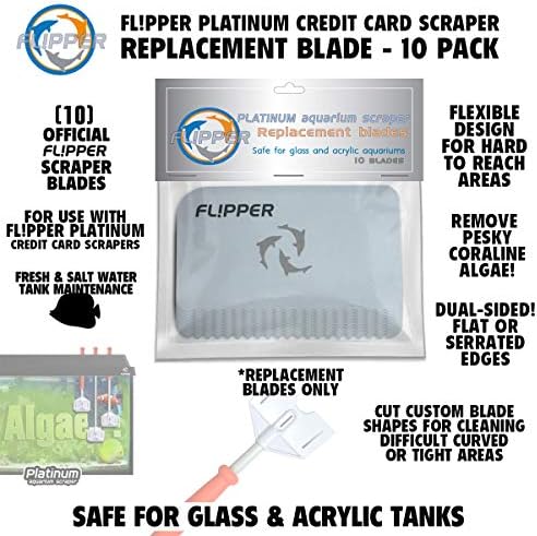 FL!PPER Flipper Platinum Akvaryum Kazıyıcı Balık Tankı Temizleme Kitleri için Yedek Bıçaklar-Cam Tanklar ve Akrilik