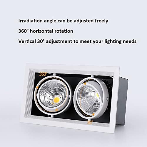 LBSWYH 360 ° döndürme LED ışıkları gömme aydınlatmayı Güçlendirebilir,Üç Kafa 20W, 30W Alüminyum CRI90, LED Sürücülü