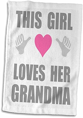 3dRose Bu Kız Büyükannesini Seviyor - aile sevgisinin eğlenceli komik beyanı-Havlular (twl-232542-3)