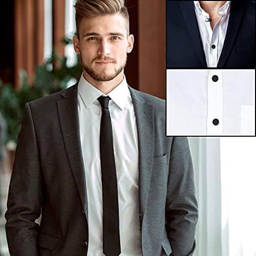 ASTER 8 Adet Yaka Uzatıcılar Plastik Düğme Genişletici Boyun Uzatma Gömlek Elbise Ceket,Siyah ve Beyaz