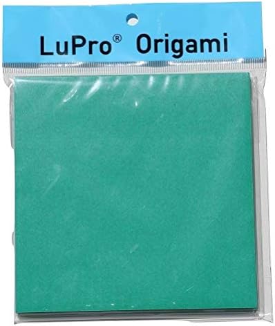 LuPro Japon Sert Düz Renk Origami Kağıt (100 Yaprak, 6x6 İnç) (Siyah)