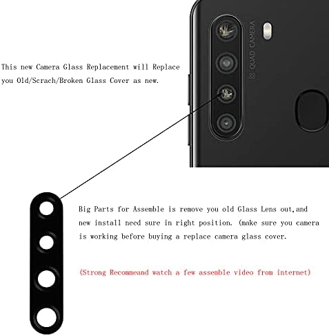 (2 Paket) arka Arka Kamera Cam Lens Kapağı Değiştirme için Samsung Galaxy A21 (A215) 6.5 inç (uygun değil A21s Sürümü)