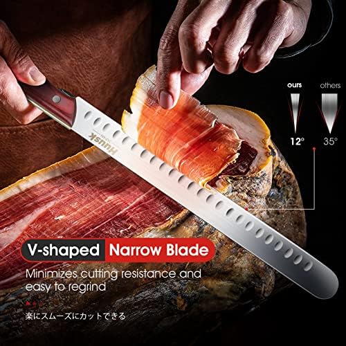 Huusk Japonya Brisket Bıçağı Et Kesme için Paket Sebze Bıçağı Kılıflı
