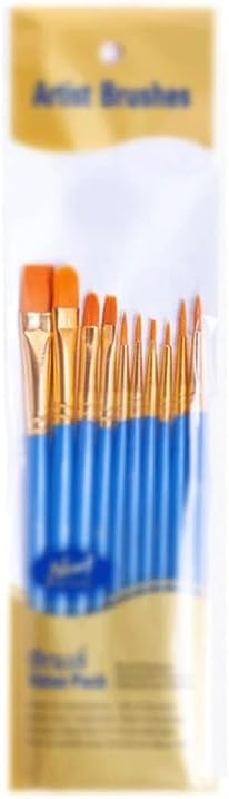 WENLII 10 parça / paket Boya fırçası setleri Boyama Sanat Fırçaları Suluboya Sanat Boyama Kiti Yağ Fırça Seti ( Renk: