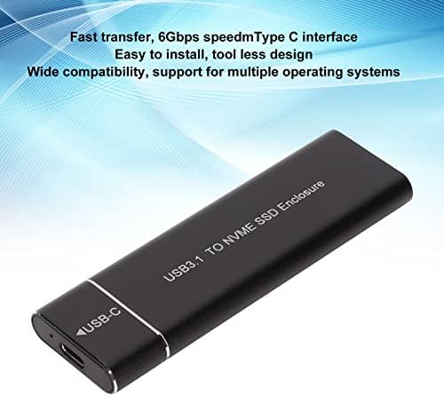 M. 2 NVMe SSD Muhafaza, Tip C Arayüzü PC için Ultra İnce USB3.1 SSD Muhafaza