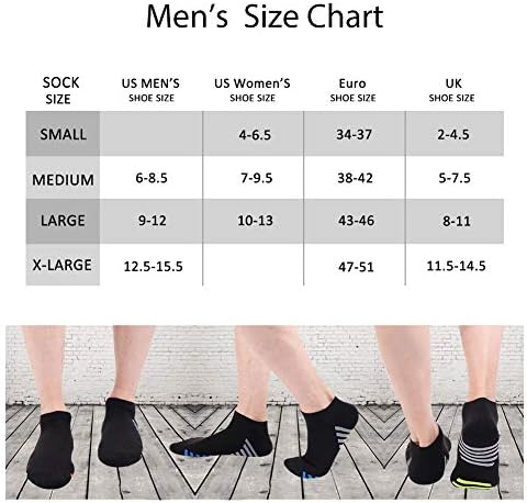 Erkek Atletik Düşük Kesim Ayak Bileği Çorap Yastıklı Koşu Spor Çorap Erkekler için 6 Paket Boyutu 10-13