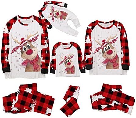 Sevimli Noel Pijama Aile Noel Aile Eşleştirme Giyim Ekose Aile Eşleştirme Pijama Seti Yaz