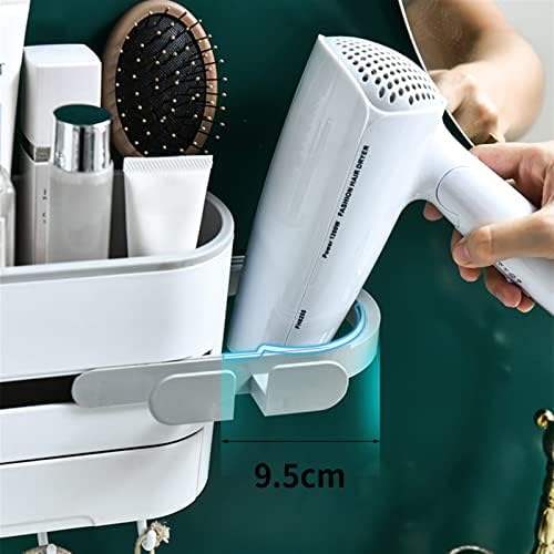 APBEAM Banyo Organizatör Banyo Rafları Saç Kurutma Makinesi Raf Duvara Monte Saç Kurutma Makinesi Askı Banyo Depolama
