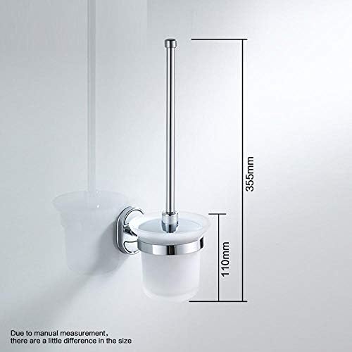 Klozet Fırçası Tuvalet fırçası tutucuları Paslanmaz Çelik Duvara Monte Dayanıklı Tip WC Fırça Tutucu ile Cam Bardak