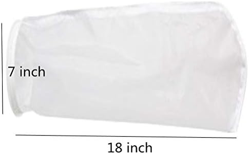 Honritone 2 Paket Monofilament Naylon Örgü Filtre Çorap Torbası NMO 100 Mikron - 7 İnç Halka 18 İnç Uzunluğunda –