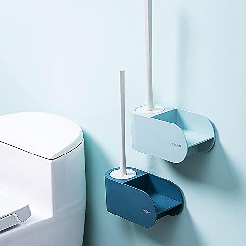 Tuvalet Fırçası ve Tutucu Seti Banyo Temizliği için, Duvara Monte Klozet Temizleyici Fırça, Banyo Depolama Rafı