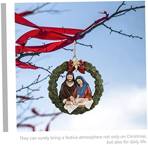INOOMP Doğuş Kolye Adornos para De Doğuş Süsler Noel Pencere Çelenk Çelenkler Kapalı Noel Çelenk Dekorasyon Noel Partisi