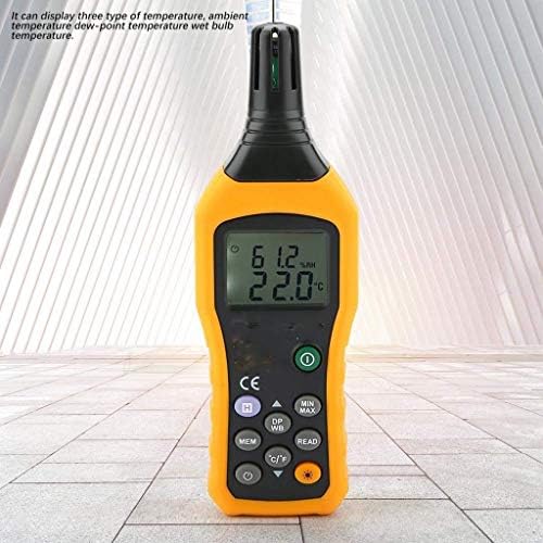 WDBBY Sıcaklık ve nem ölçer Ölçer Arkadan Aydınlatmalı Dijital Psikrometre Termometre Higrometre