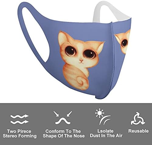 Kds Polyester Çocuk Süslemeleri Toz Maskeleri Tasarım Sevimli Kedi Karikatür Görüntü Ayarlanabilir kulak Döngüler,Yıkanabilir