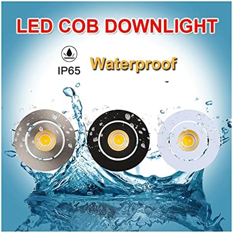 TııM Ayarlanabilir LED Su Geçirmez Gömme Aydınlatma 2 İnç Gimbal Güçlendirme Spot 3 W Dim Can-Katil Downlight IP65