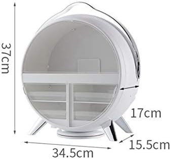 XJJZS LED kozmetik saklama kutusu, Masaüstü Toz Geçirmez Raf, Tuvalet Masası Depolama kozmetik saklama kutusu (Renk: