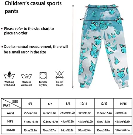 Showudesıgns Sweatpants Kızlar için 4-15 Yıl Rahat Atletik cepli pantolon