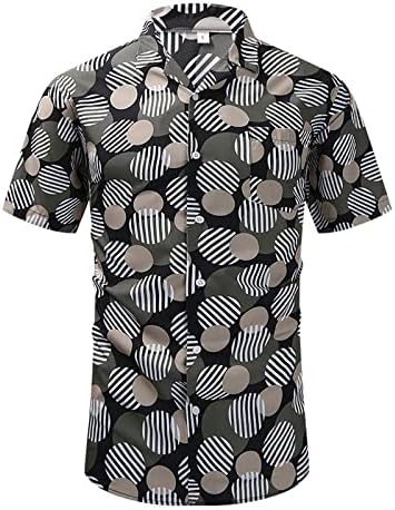 Hawaii Gömlek Erkekler için Kısa Kollu Düzenli Fit Erkek Çiçek Gömlek Casual Düğme Aşağı Aloha Gömlek Erkekler için