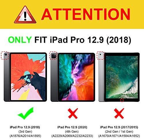 Fintie İnce iPad kılıfı Pro 12.9 2018 [Manyetik Ek] [2. Nesil Kalem Şarj Modunu Destekler] - iPad Pro 12.9 3. Nesil