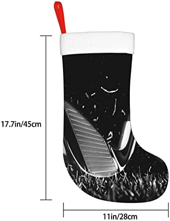 YİLEQUAN 18 İnç Noel Çorap Klasik Çorap, Siyah ve Beyaz Golf, Aile Tatil Noel Partisi Süslemeleri için