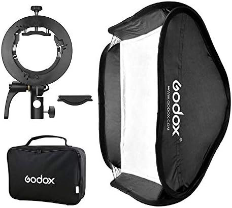 Godox 31x31 inç 80x80cm Katlanabilir Softbox Difüzör Godox S2 S Tipi Braketi Bowens Dağı Speedlite Braketi Godox V1,AD200Pro,