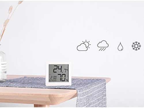 XJJZS Elektronik Sıcaklık ve Nem Ölçer Kapalı Çok Fonksiyonlu Yüksek Hassasiyetli Sessiz Termometre Ev Ofis Bebek