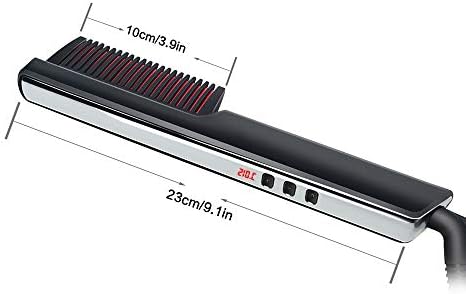 YFQHDD Saç Düz Tarak sakal tarağı Anti-Haşlanma LCD Düz Saç Tarak Erkekler ve Kadınlar Seramik Rulo Sıcak Tarak Düzleştirici
