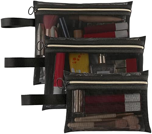Toegewyd file fermuarlı çantalar, 3 adet makyaj çantası Asılı Torbalar Çanta Organizasyonu için Ofis Malzemeleri Kozmetik