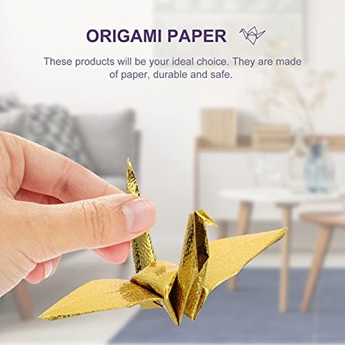 Ipetboom Çocuk Oyuncakları 100 adet Altın Metalik Origami Kağıtları Folyo Kağıt Levha Inci Kaplama Kare kraft el işi