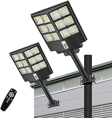 Lovus 2 paket güneş LED sokak lambaları, Güneş Enerjili Güvenlik projektör Alacakaranlıktan Şafağa, Oyun alanı için
