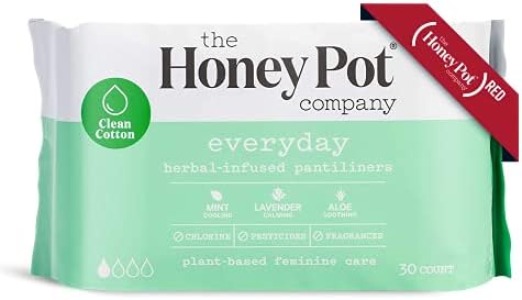 The Honey Pot Company Günlük Külot Astarları, Bitkisel İnfüzyonlu Temiz Pamuklu Pantilinler, Bitki Kaynaklı Kadınsı