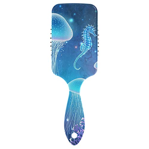 Vıpsk Hava yastığı Saç Fırçası, Plastik Renkli Denizanası Denizatı Mavisi, Kuru ve ıslak saçlar için uygun İyi Masaj