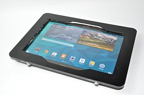 TABcare Uyumlu Samsung Galaxy Tab S 10.5 Duvara Montaj Kiti ile Siyah Akrilik Güvenlik Muhafazası