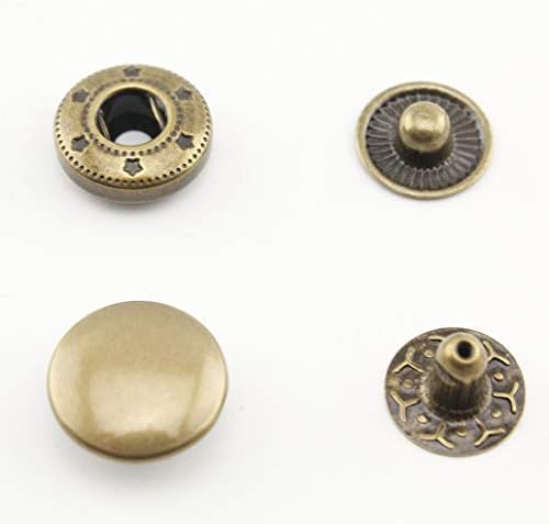 3dancraftit çinko Alaşım Düz üst Kapak çıtçıt Düğmeler Yıkanabilir çıtçıt Dikiş Deri El Sanatları Giyim 1/2 / 12mm