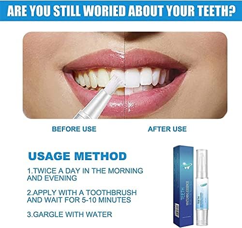 3 Paket Diş Beyazlatma Özü Kalem, Diş Leke Çıkarıcı Diş Beyazlatmak için, Diş Beyazlatma Jeli, Hızlı ve Etkili Kaldırma