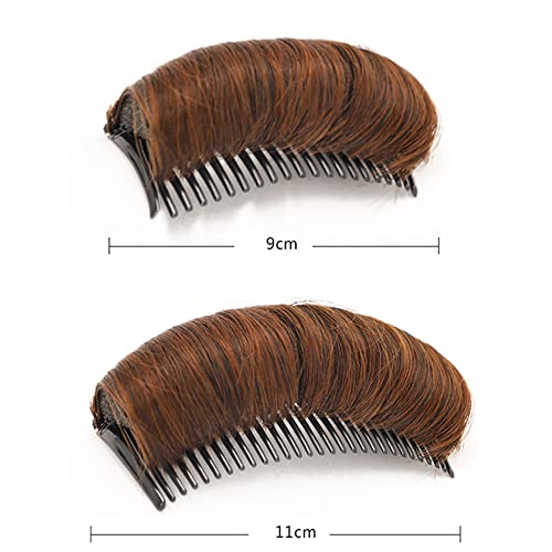 Jueshanzj Peruk yastık saç tarak patlama kabarık yastık saç tarak saç aparatı Doğal siyah 9cm
